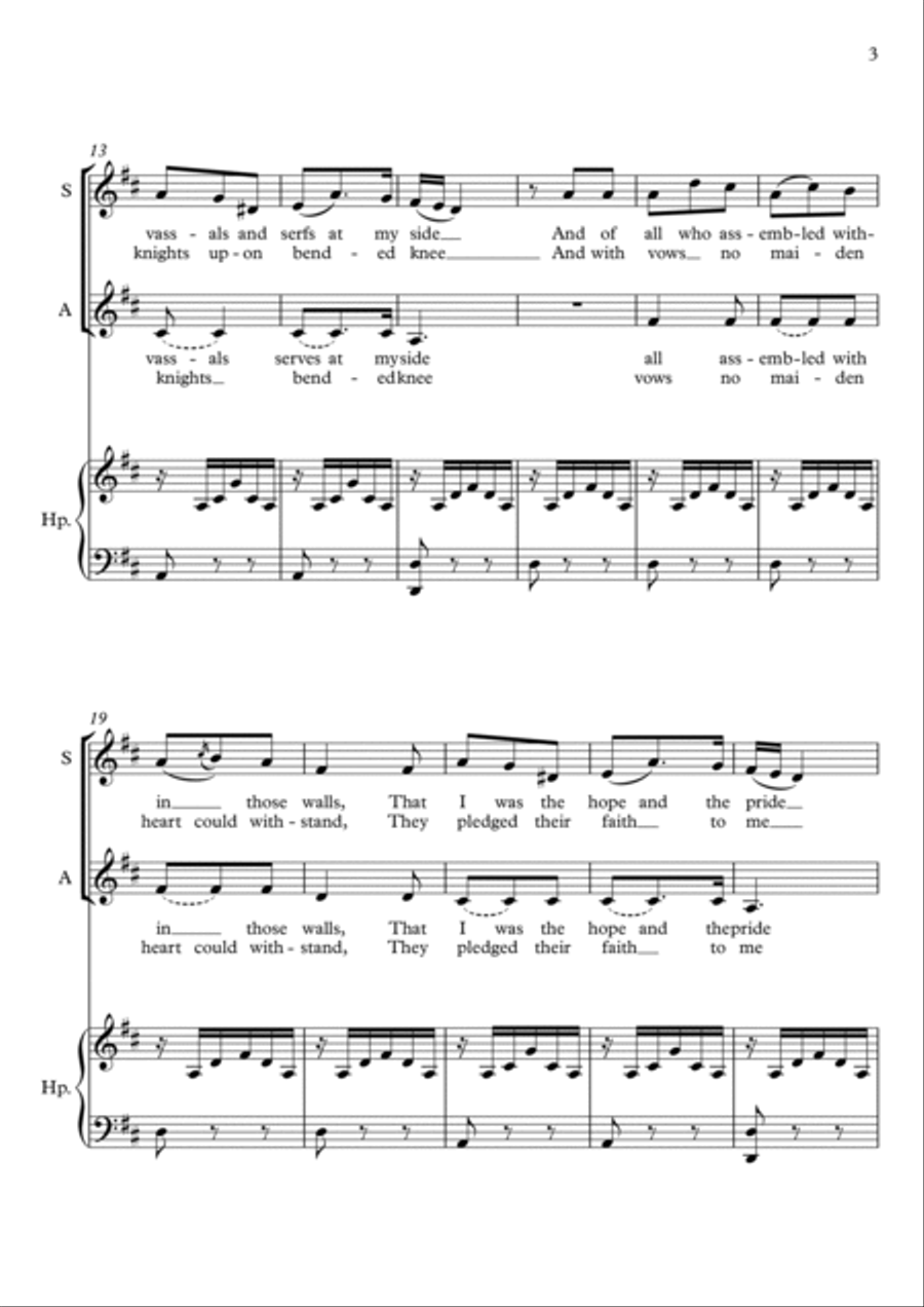 I dreamt I dwelt in marble halls for SA SA scores gallery preview page 3
