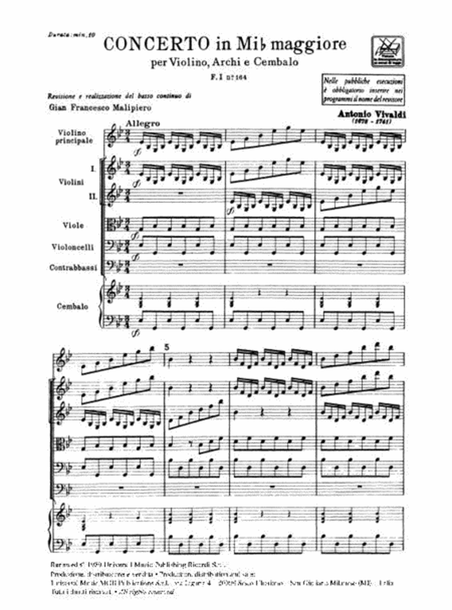 Concerto in Mi b Maggiore (E flat Major) Rv 252