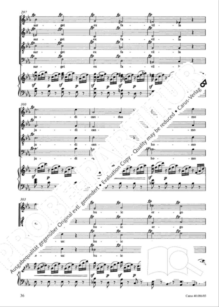 Requiem in C minor 4-Part scores gallery preview page 37