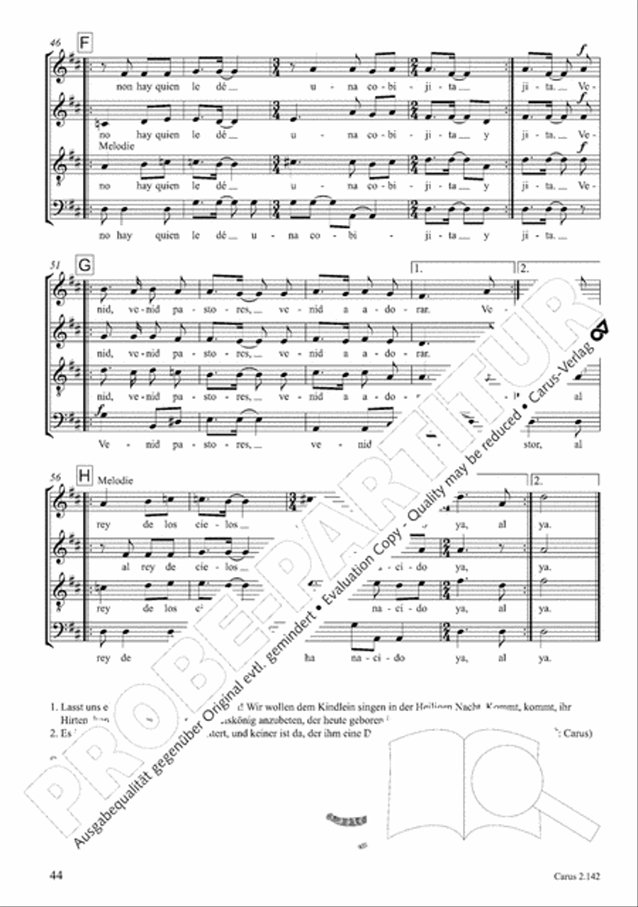 Christmas Carols of the World. Choral collection 4-Part scores gallery preview page 41