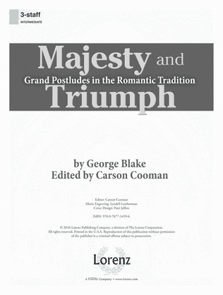 Book cover for Majesty and Triumph (Digital Delivery)