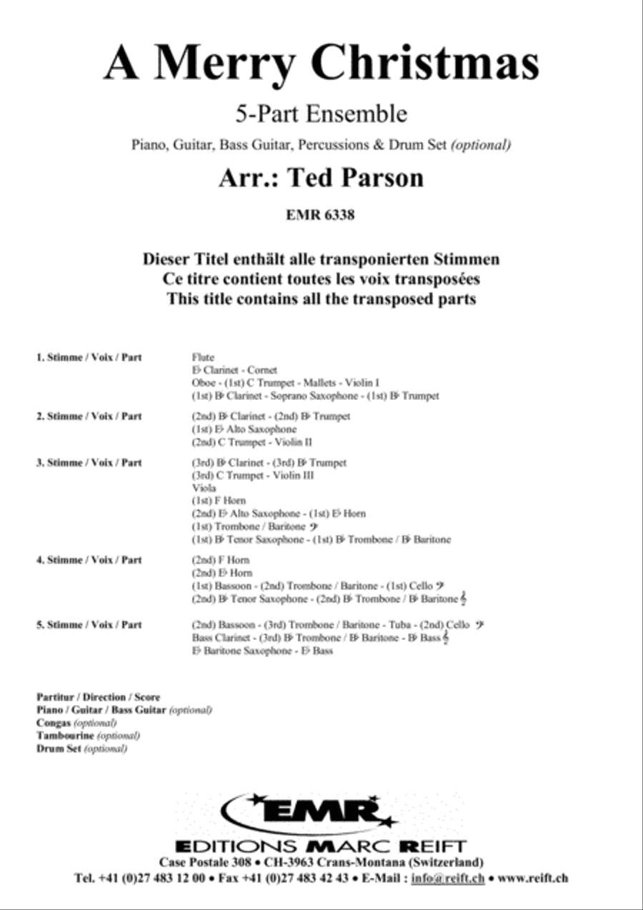 A Merry Christmas Concert Band scores gallery preview page 2