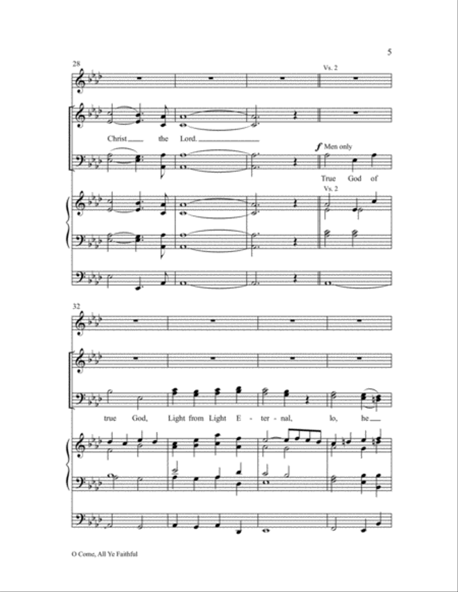 O Come, All Ye Faithful Choir scores gallery preview page 5