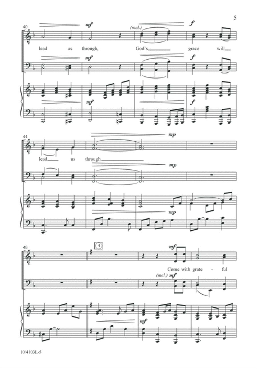 His Grace Will Lead Us Through TTBB scores gallery preview page 5