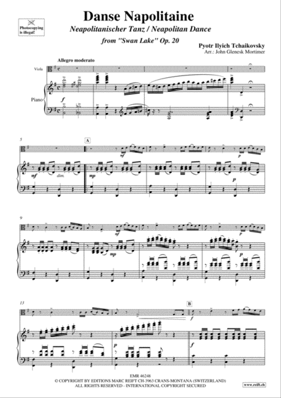 Danse Napolitaine Viola scores gallery preview page 3