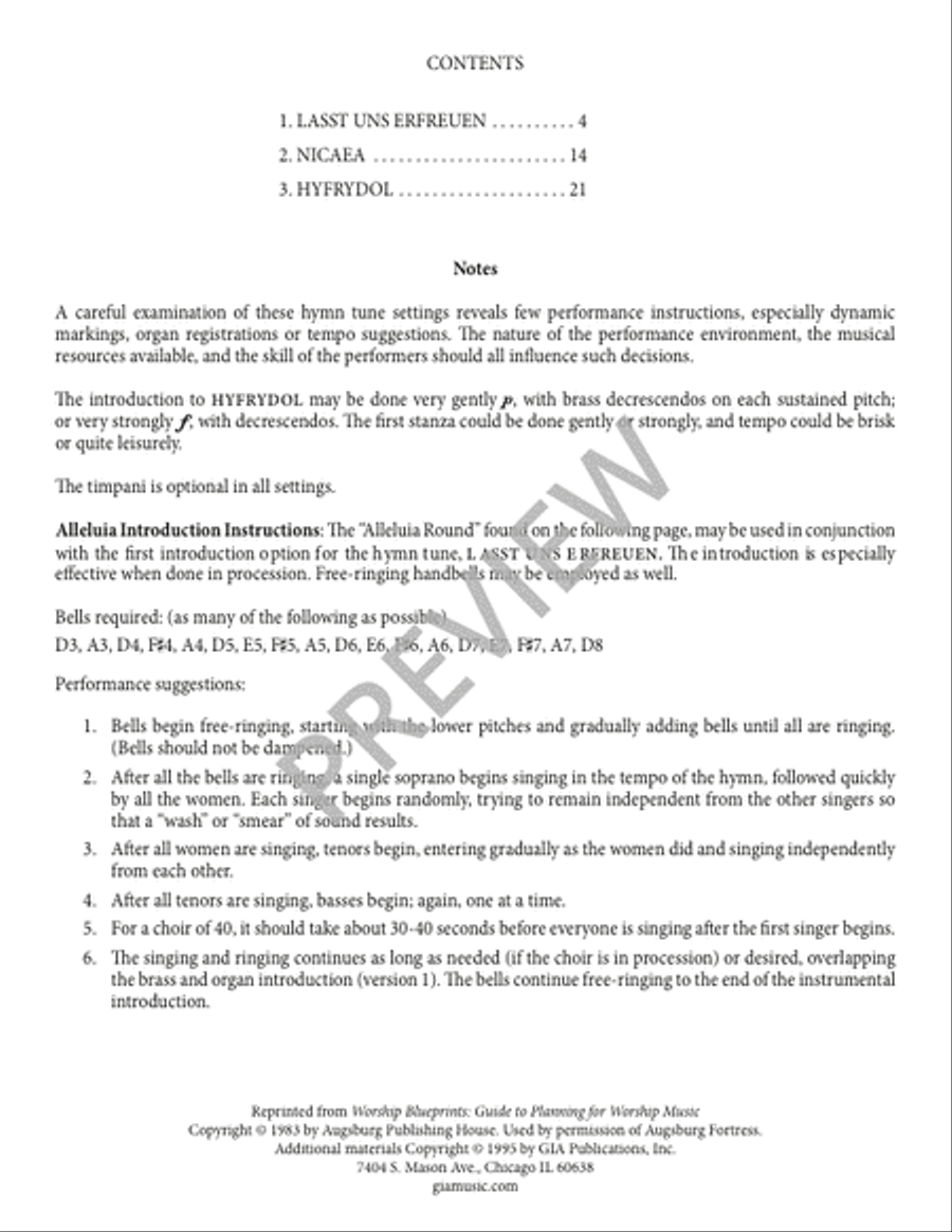 Festival Hymns for Organ, Brass, and Timpani - Volume 3, General Trombone scores gallery preview page 4