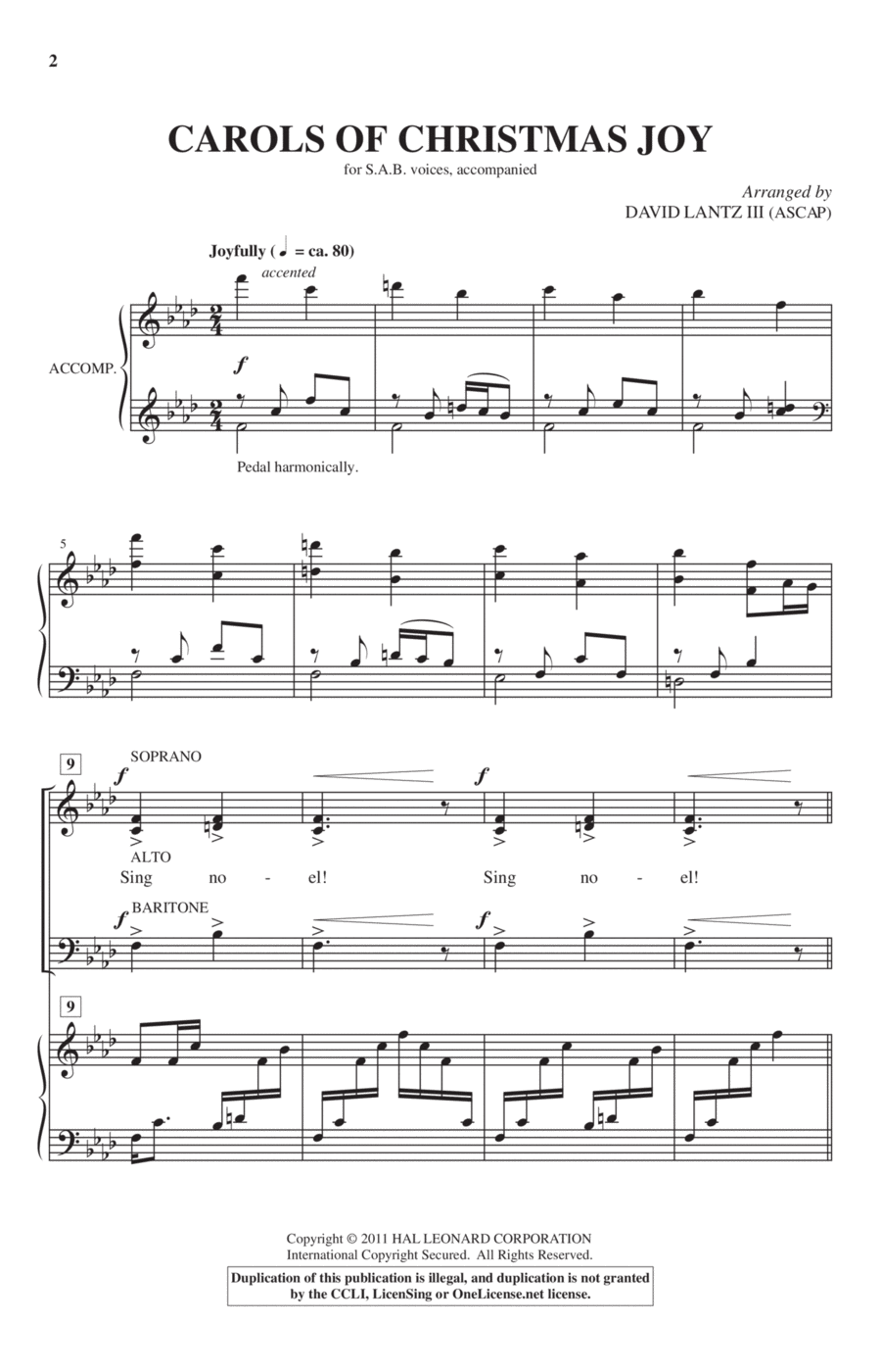 Carols Of Christmas Joy 3-Part scores gallery preview page 1