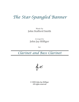 Book cover for The Star-Spangled Banner for Clarinet and Bass Clarinet