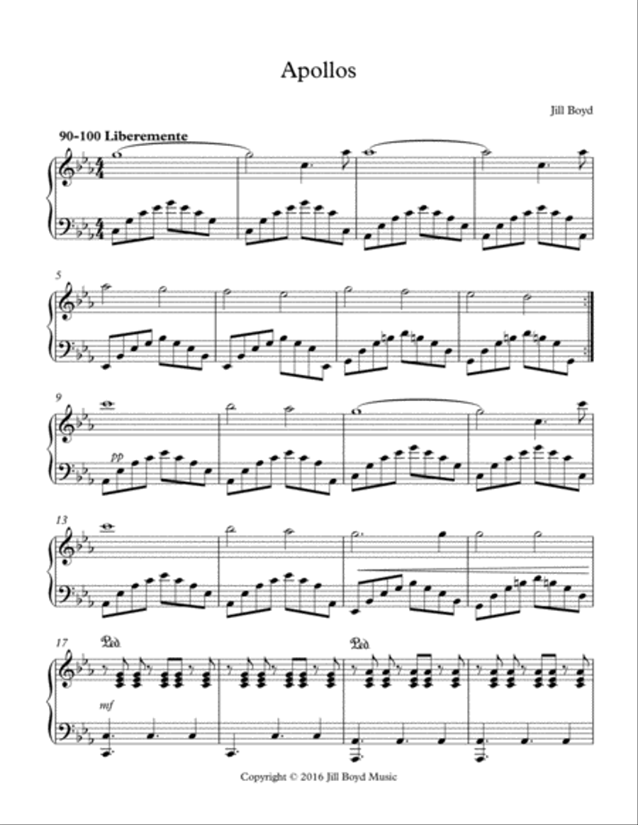 Apollos Piano Solo scores gallery preview page 1
