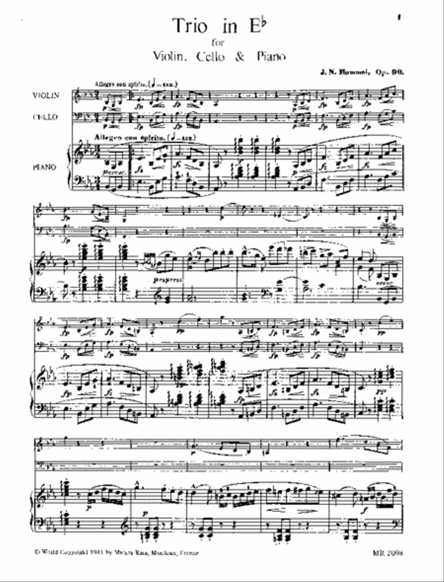 Piano Trio in Eb major Op. 96 Piano Trio scores gallery preview page 2