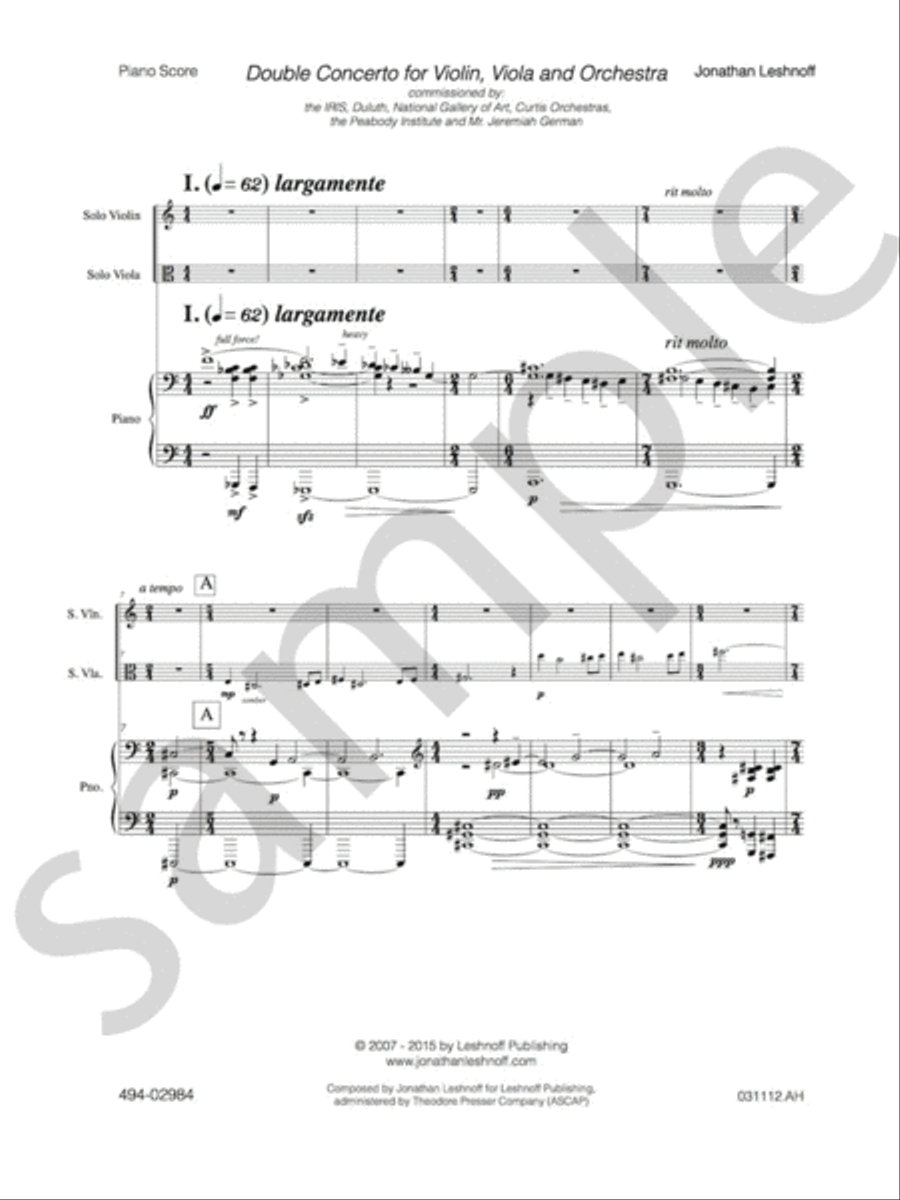 Double Concerto Chamber Music scores gallery preview page 4