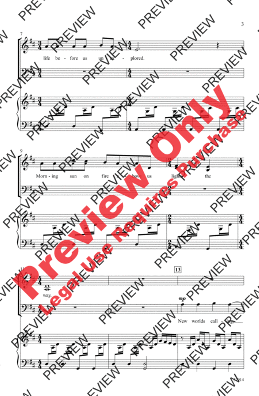 Closer to the Flame 3-Part scores gallery preview page 3