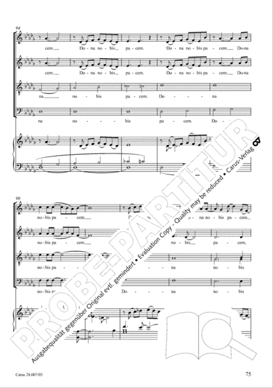 Missa latina 4-Part scores gallery preview page 76