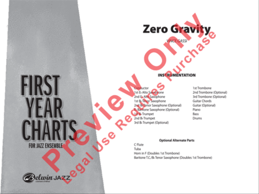 Zero Gravity Jazz Ensemble scores gallery preview page 2