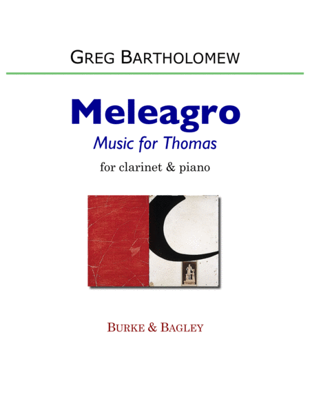 Meleagro: Music for Thomas (for clarinet & piano) image number null