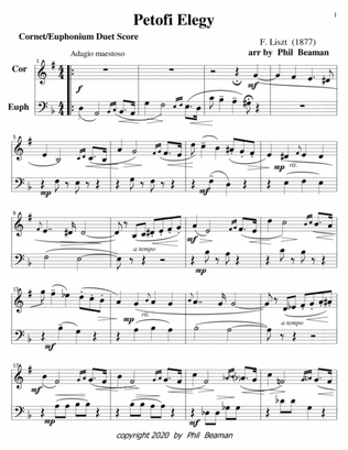 Petofi Elegy-Liszt-cornet-euphonium duet