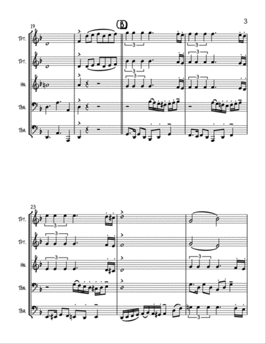 Besame Mucho (Kiss Me Much) Brass Ensemble scores gallery preview page 3
