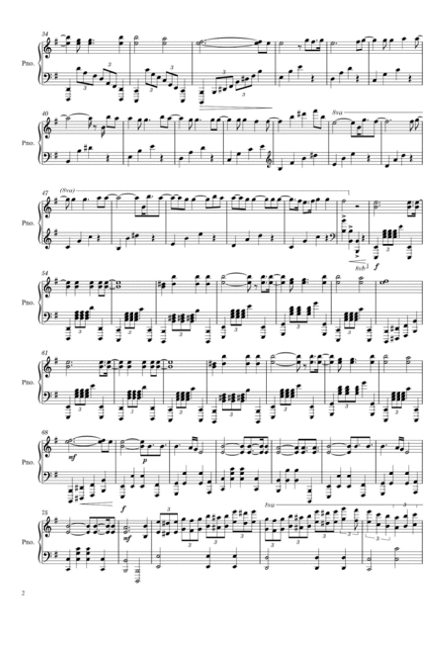 Warriors Piano Solo scores gallery preview page 2