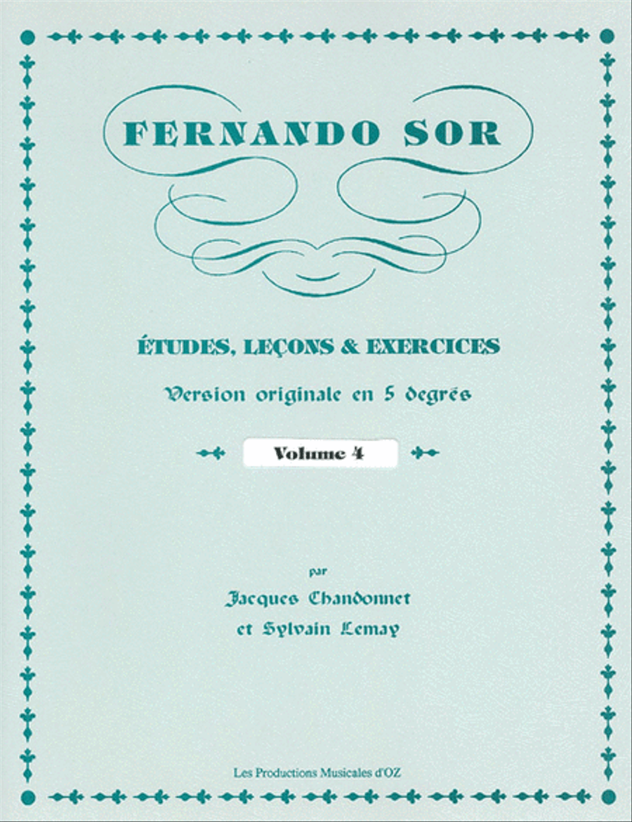 Études, leçons et exercices, vol. 4 Classical Guitar scores gallery preview page 1