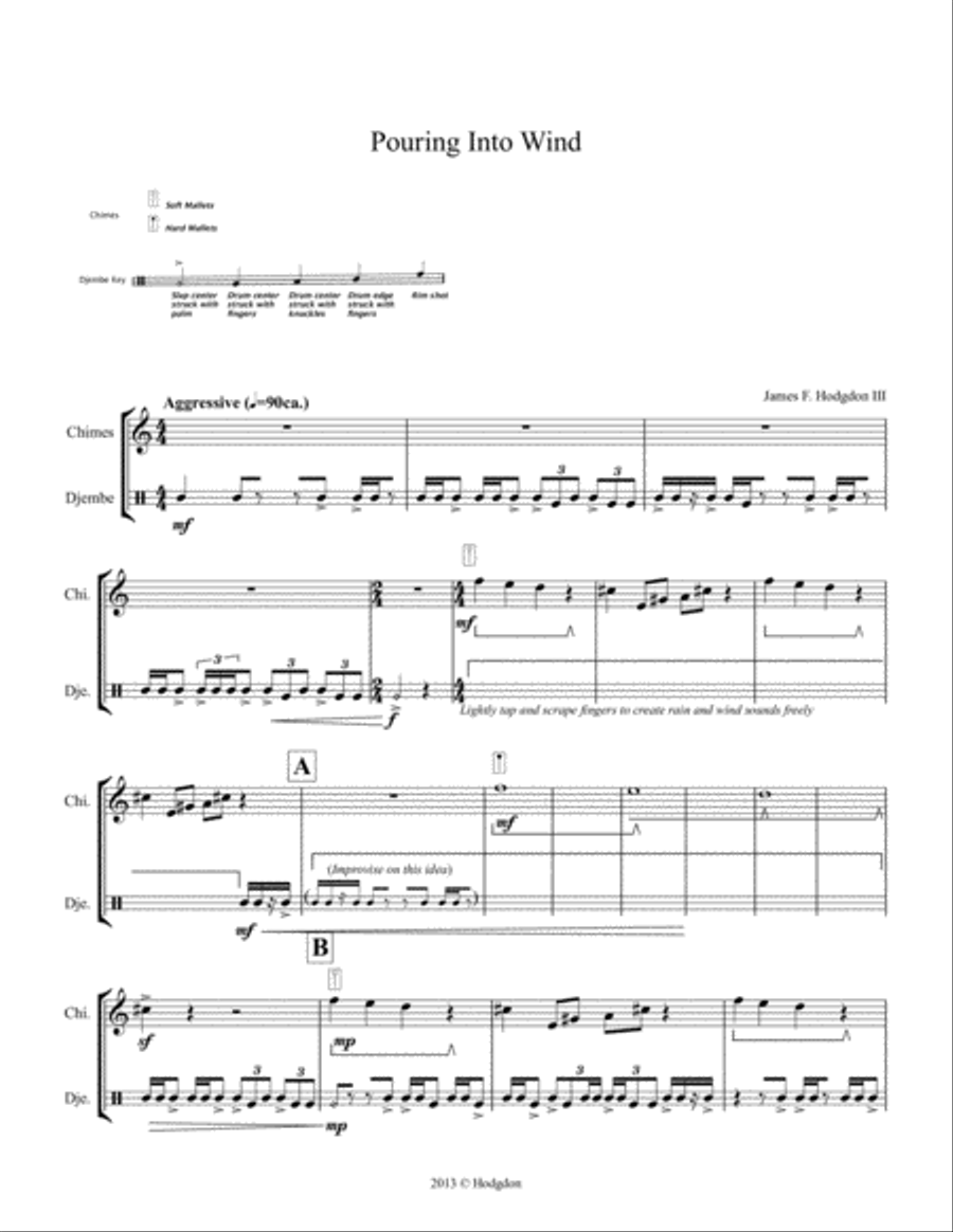 Pouring Into Wind Percussion Ensemble scores gallery preview page 1