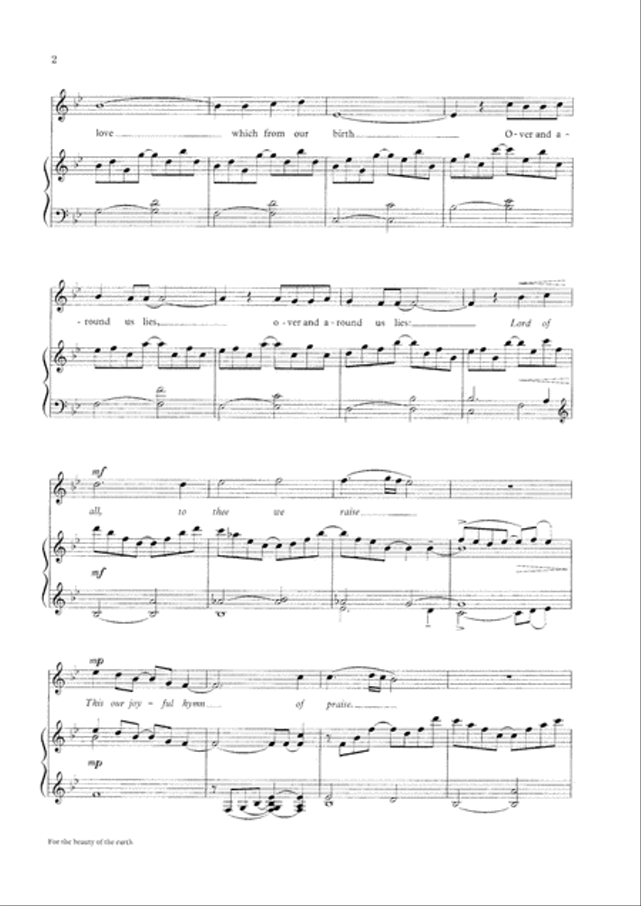 For the beauty of the earth SA scores gallery preview page 2