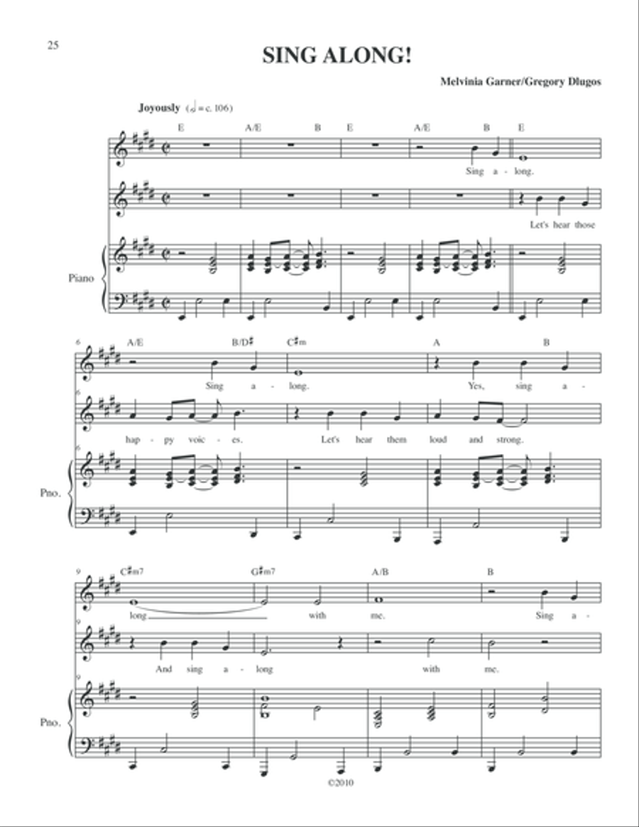 Sing Along Sing Along Choir scores gallery preview page 1