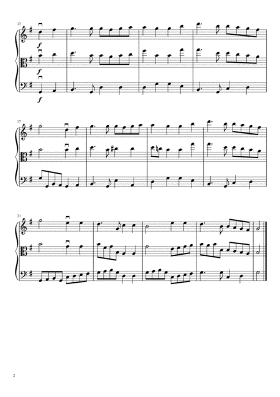Once in Royal David's City String Trio scores gallery preview page 3