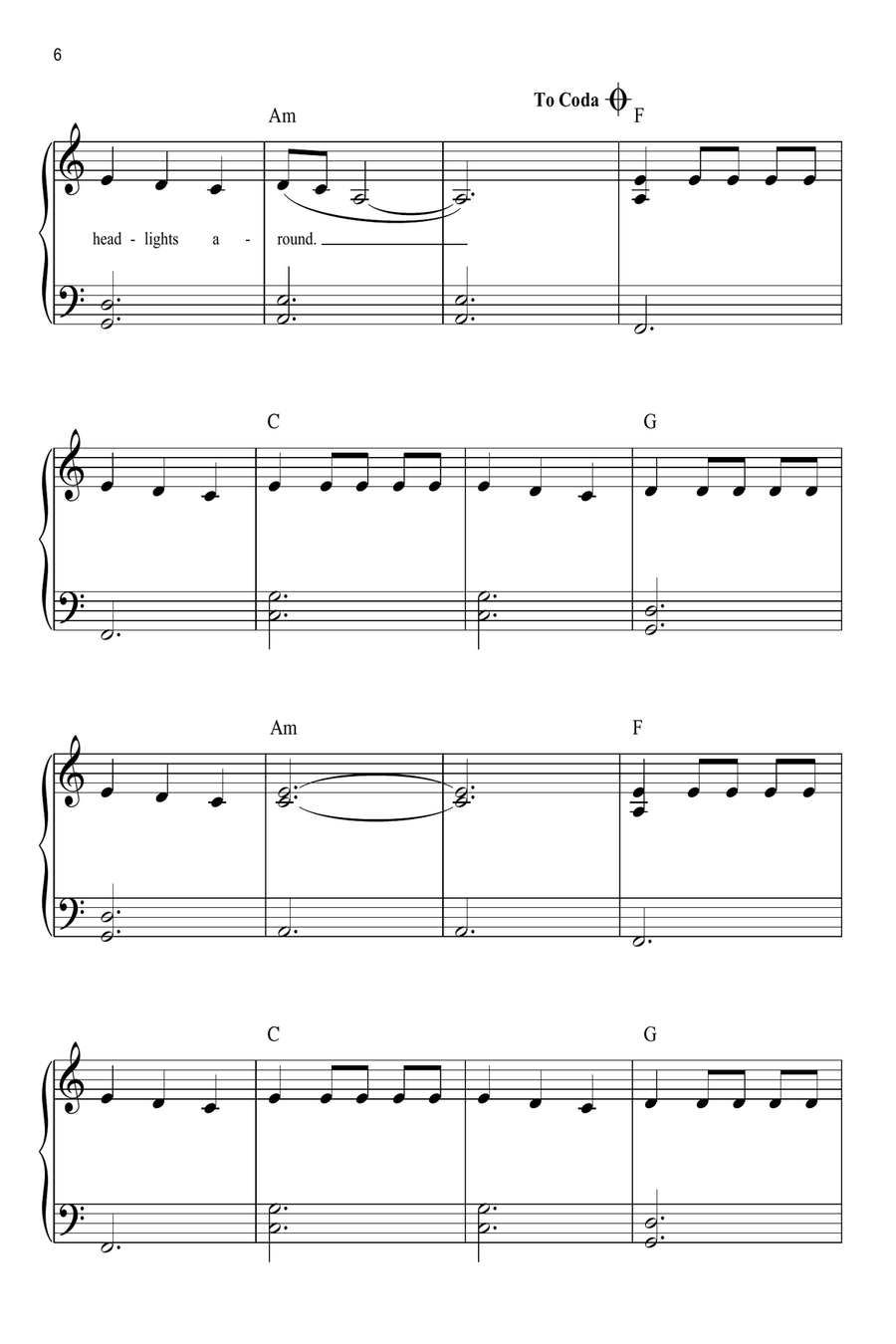 Something In The Orange Easy Piano scores gallery preview page 6
