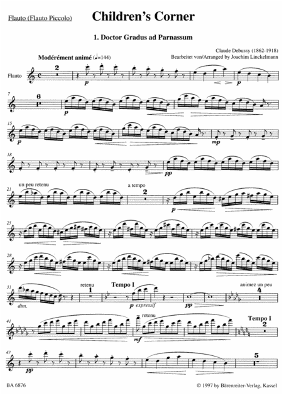Children's Corner Woodwind Quintet scores gallery preview page 2
