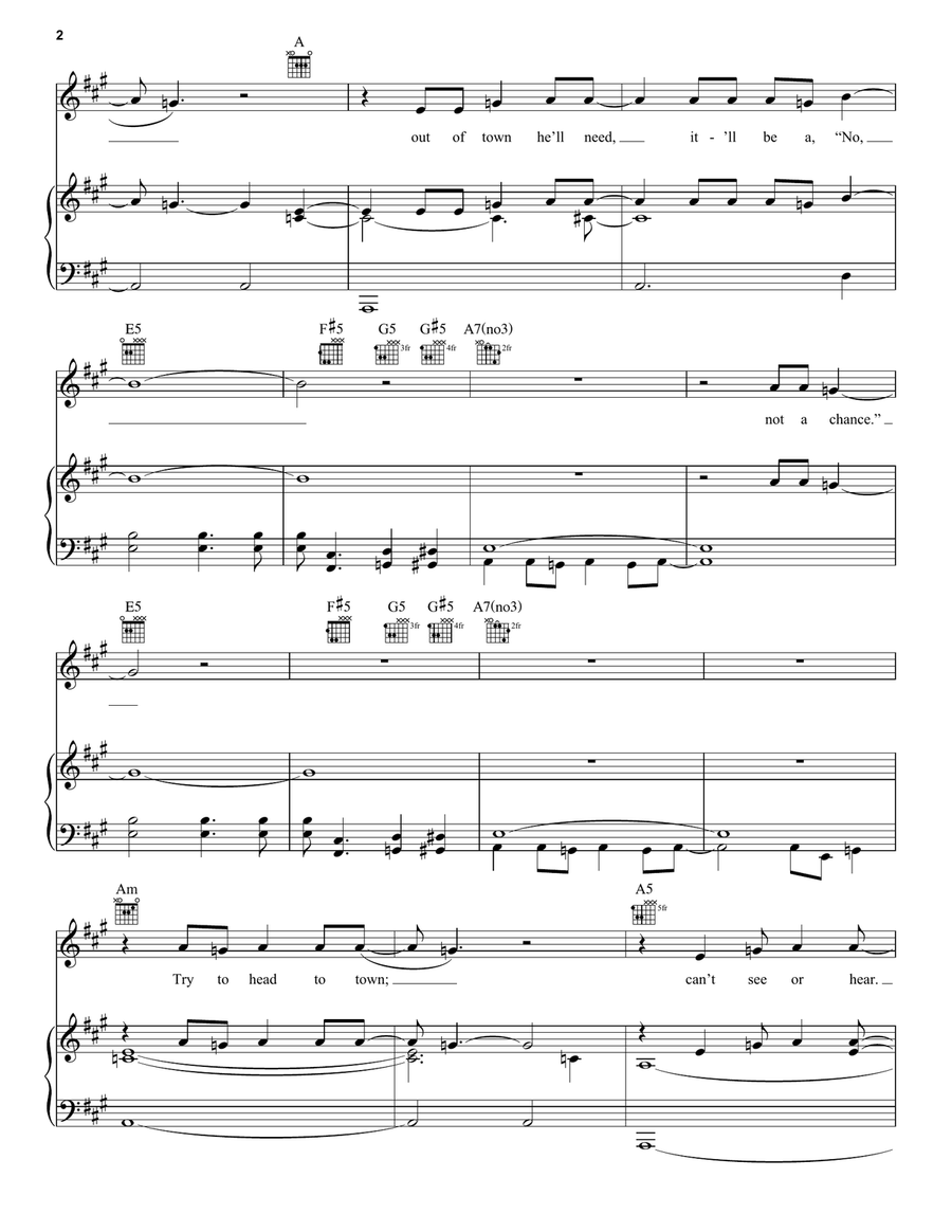 Better Call Saul Main Title Theme Piano, Vocal, Guitar scores gallery preview page 2