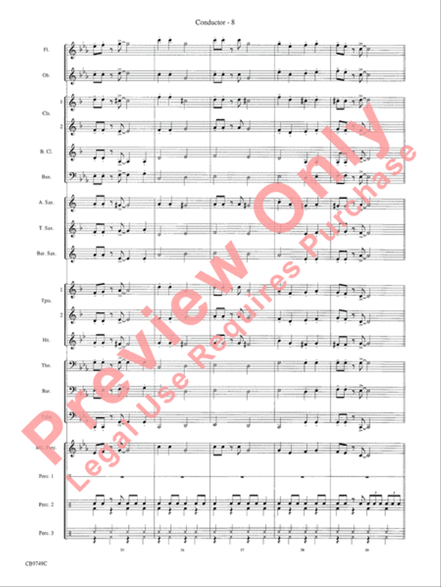 Sing, Sing, Sing Concert Band scores gallery preview page 10