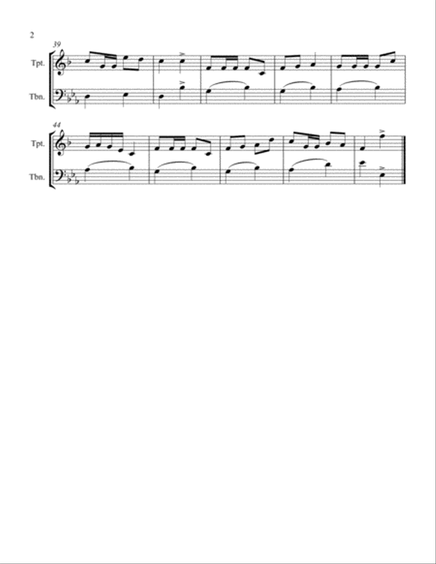 The Funny Trumpeter Brass Duet scores gallery preview page 2