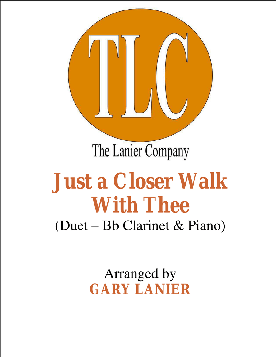 JUST A CLOSER WALK WITH THEE (Duet – Bb Clarinet and Piano/Score and Parts) Woodwind Duet scores gallery preview page 1
