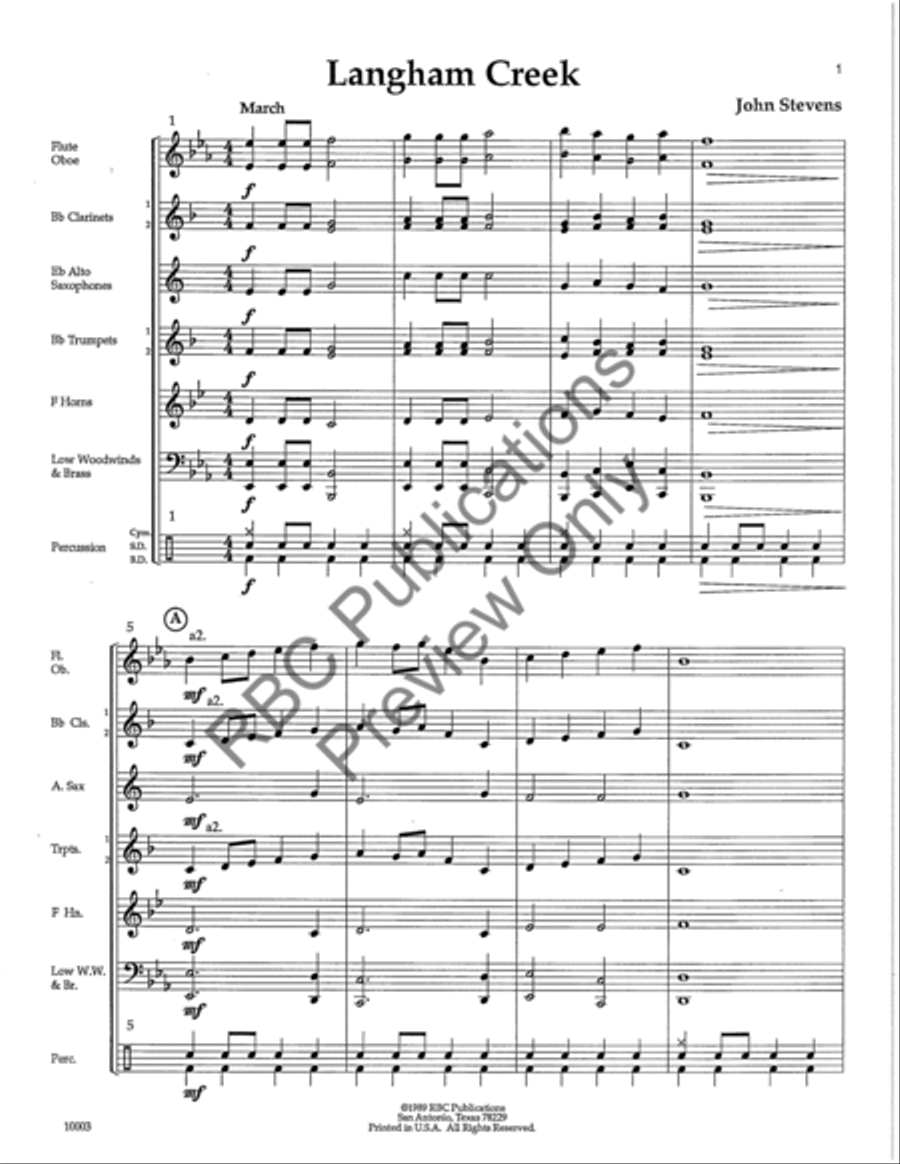 Langham Creek Concert Band scores gallery preview page 4