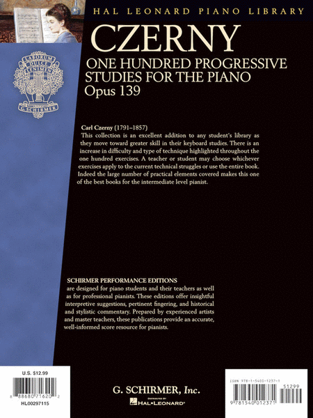 Czerny – One Hundred Progressive Studies for the Piano, Op. 139