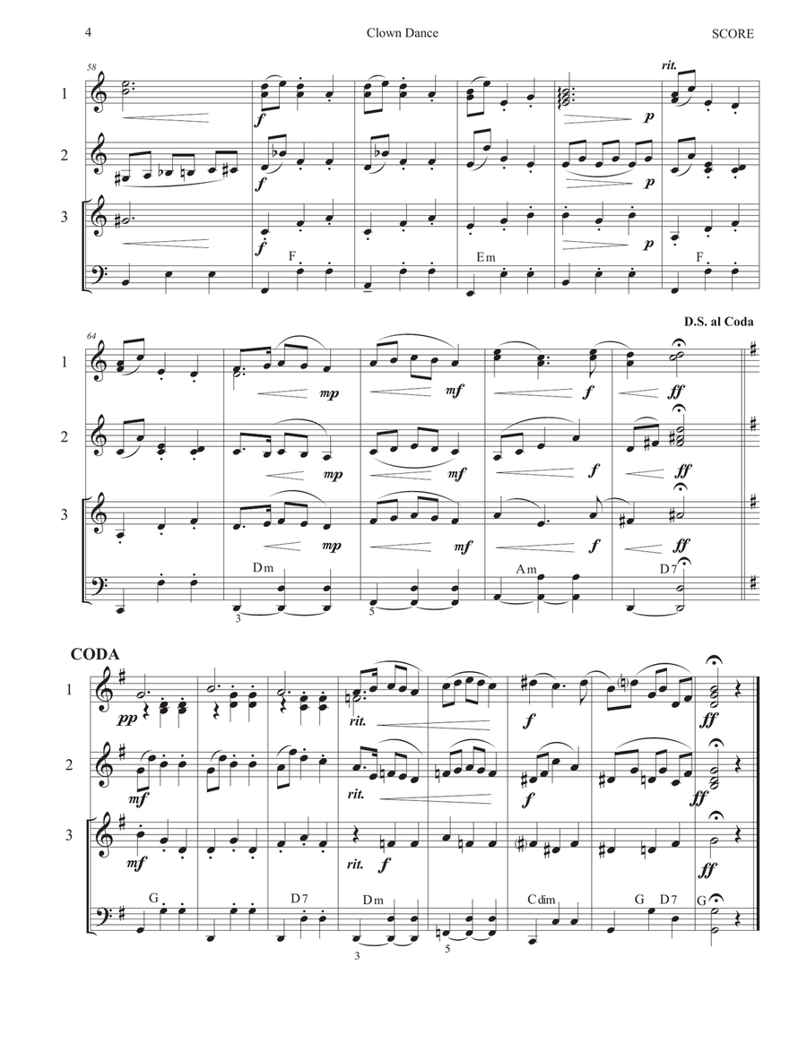 Clown Dance -- Accordion Trio Accordion scores gallery preview page 5