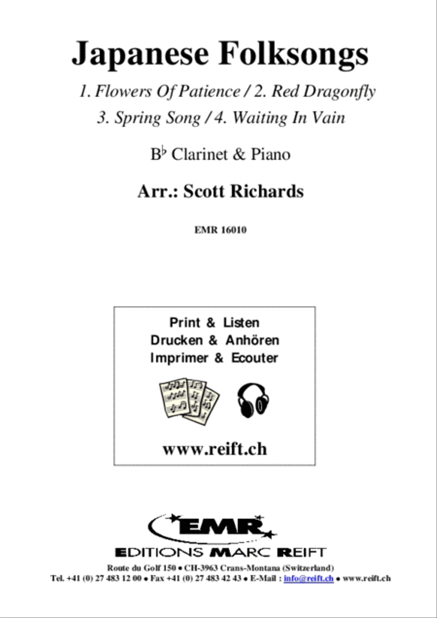 Japanese Folksongs Clarinet Solo scores gallery preview page 2