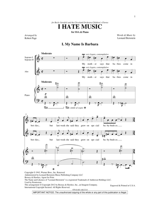 I Hate Music (arr. Robert Page)