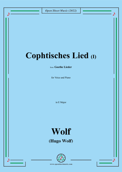 Wolf-Cophtisches Lied I,in E Major,IHW10 No.14 image number null