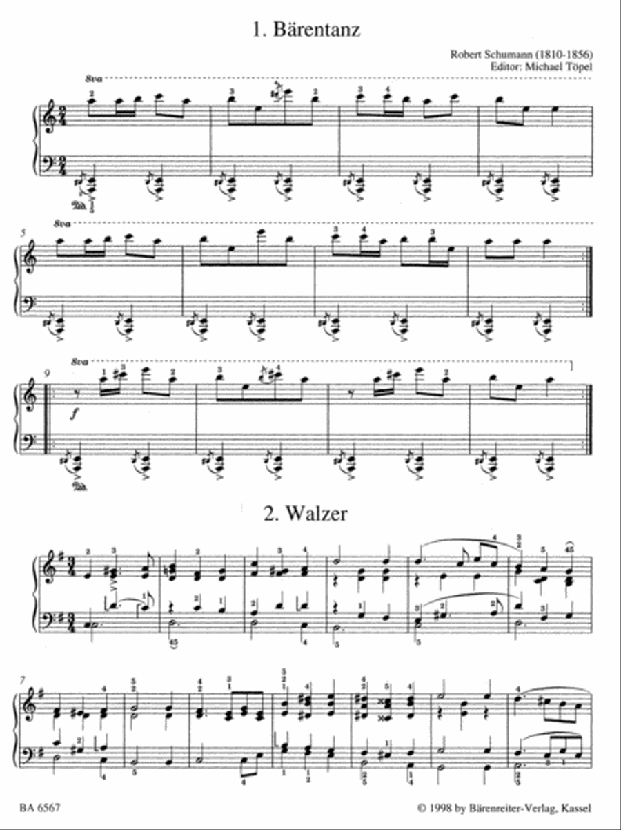 Leichte Klavierstuecke und Taenze Piano Solo scores gallery preview page 2