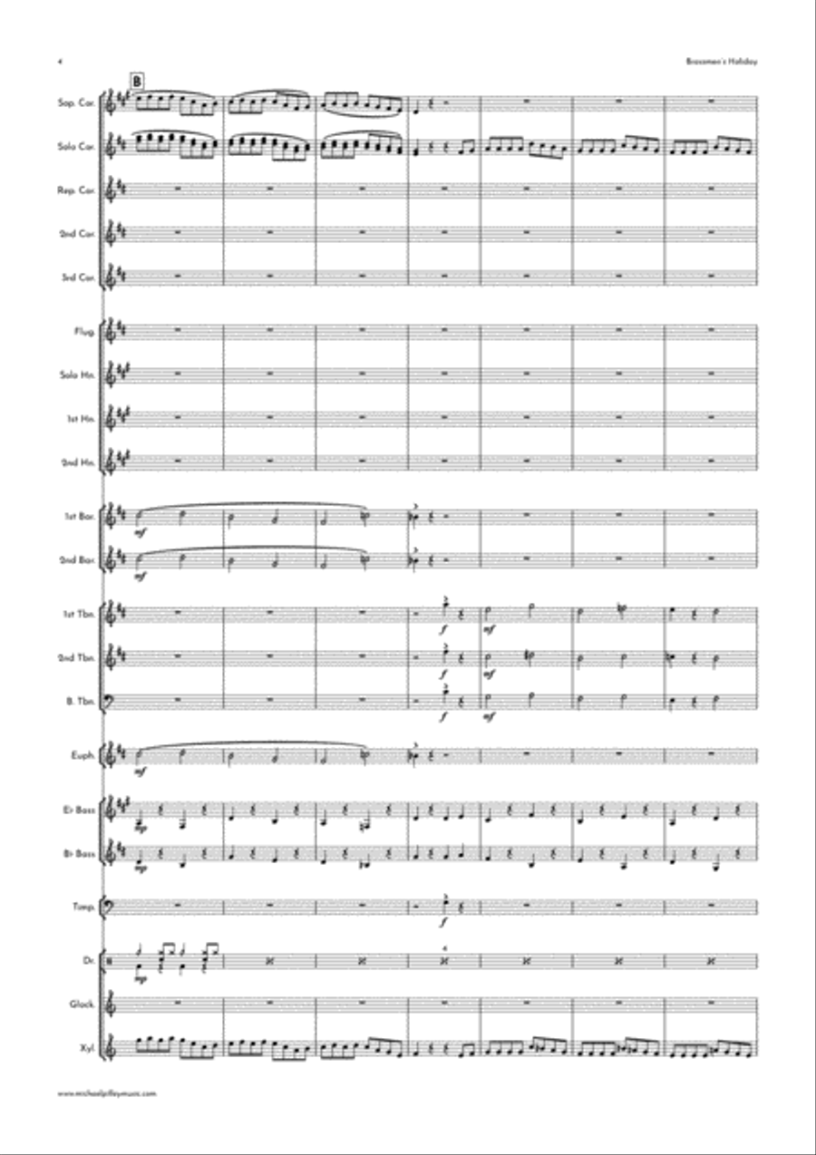 Brassmen's Holiday Brass Band scores gallery preview page 5