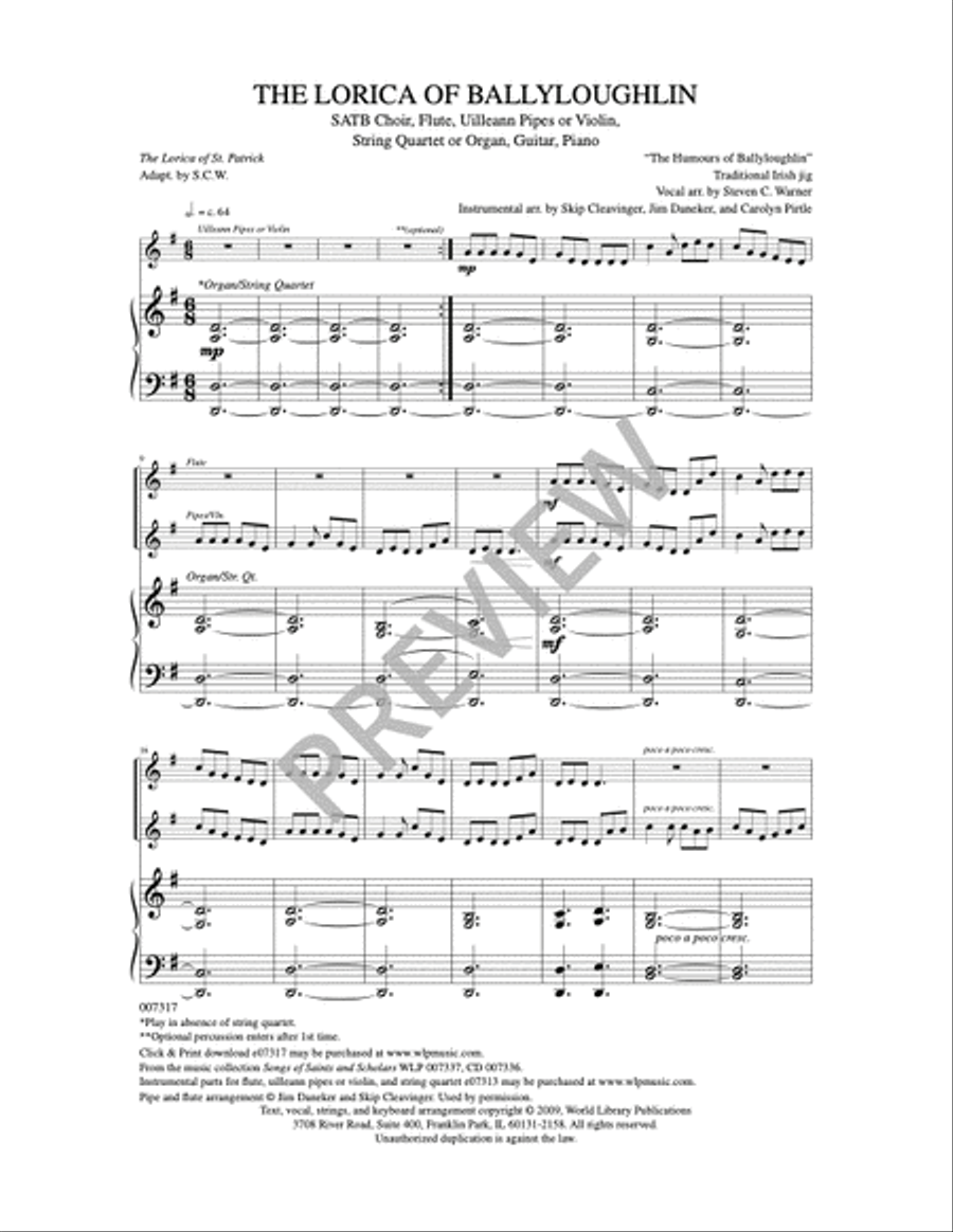 The Lorica of Ballyloughlin 4-Part scores gallery preview page 10