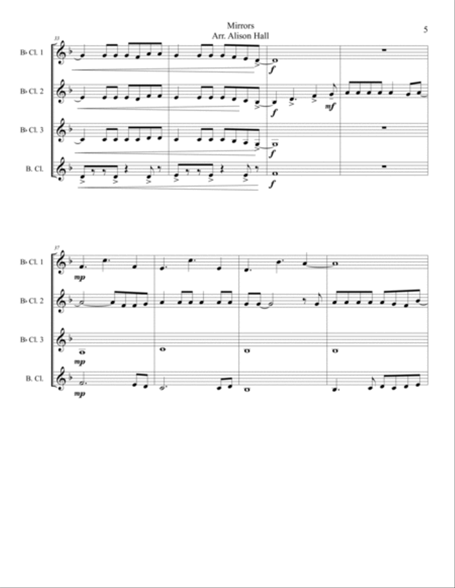 Mirrors Woodwind Quartet scores gallery preview page 5