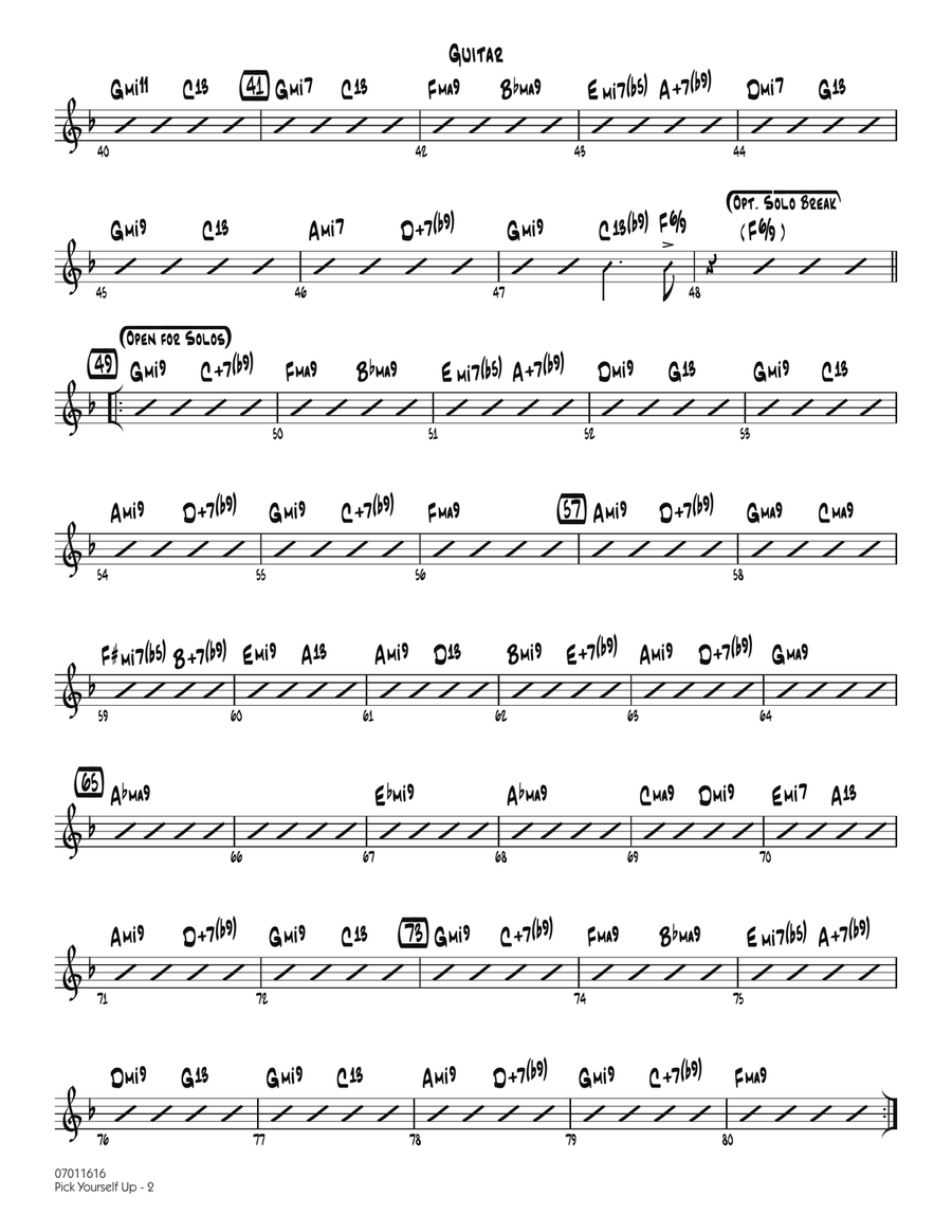 Pick Yourself Up - Guitar Jazz Ensemble scores gallery preview page 2