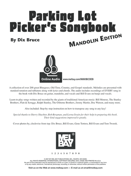 Parking Lot Picker's Songbook - Mandolin image number null