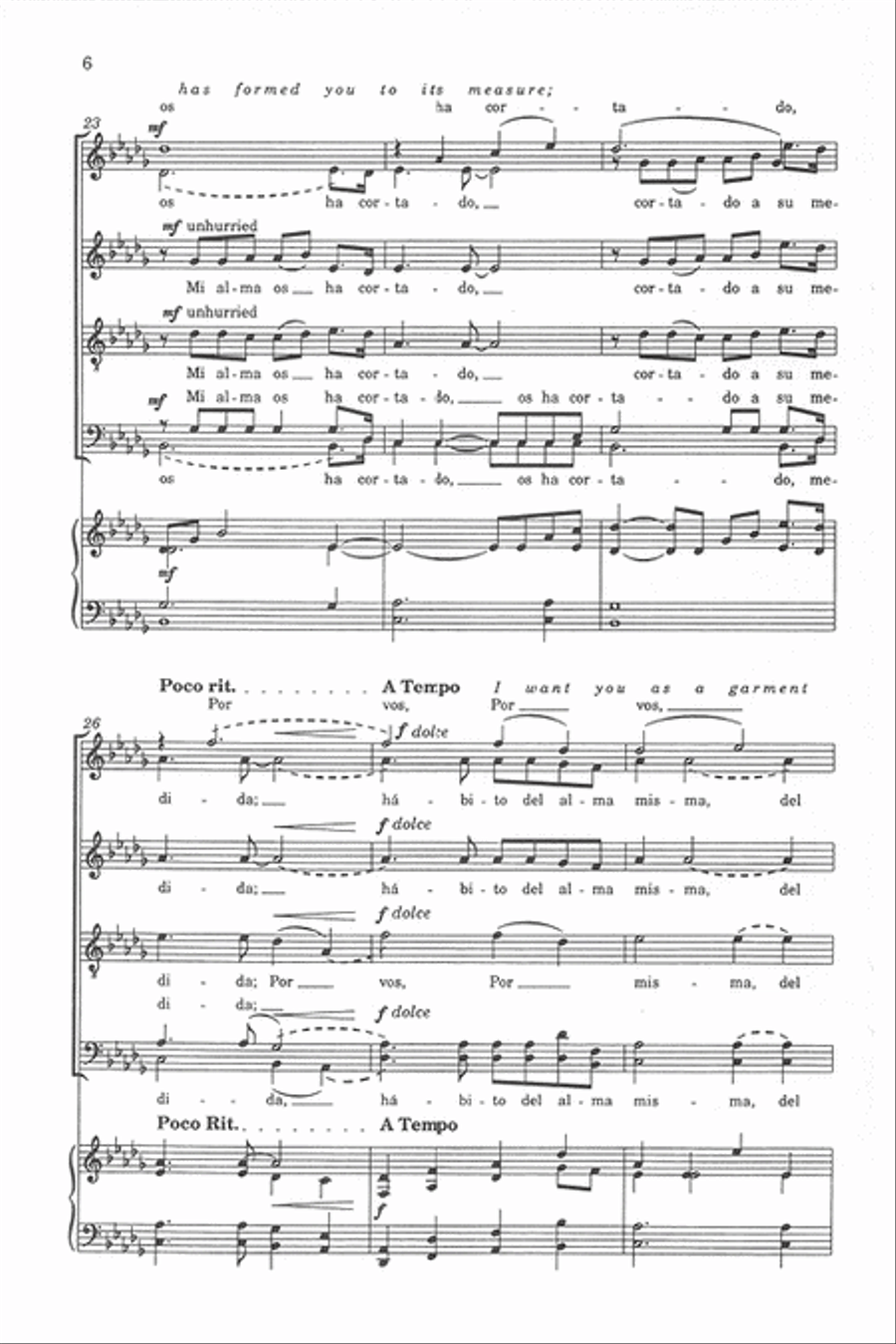 Amor de mi Alma - SATB divisi image number null