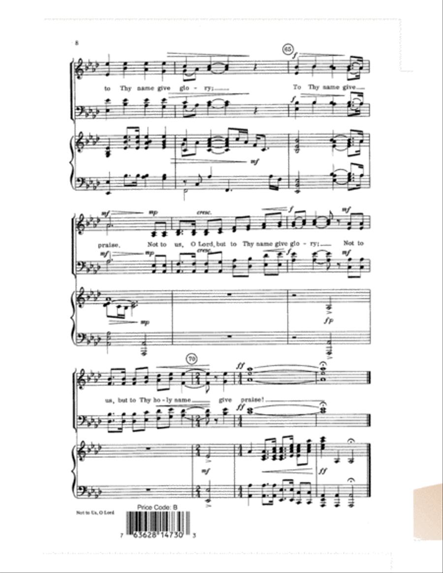 Not to Us, O Lord Choir scores gallery preview page 8