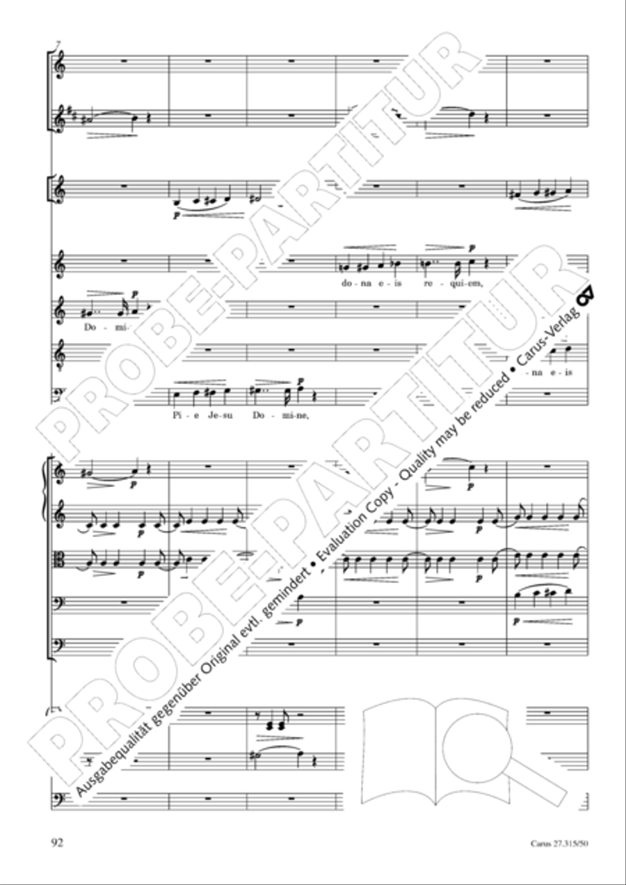 Requiem in C major 4-Part scores gallery preview page 95