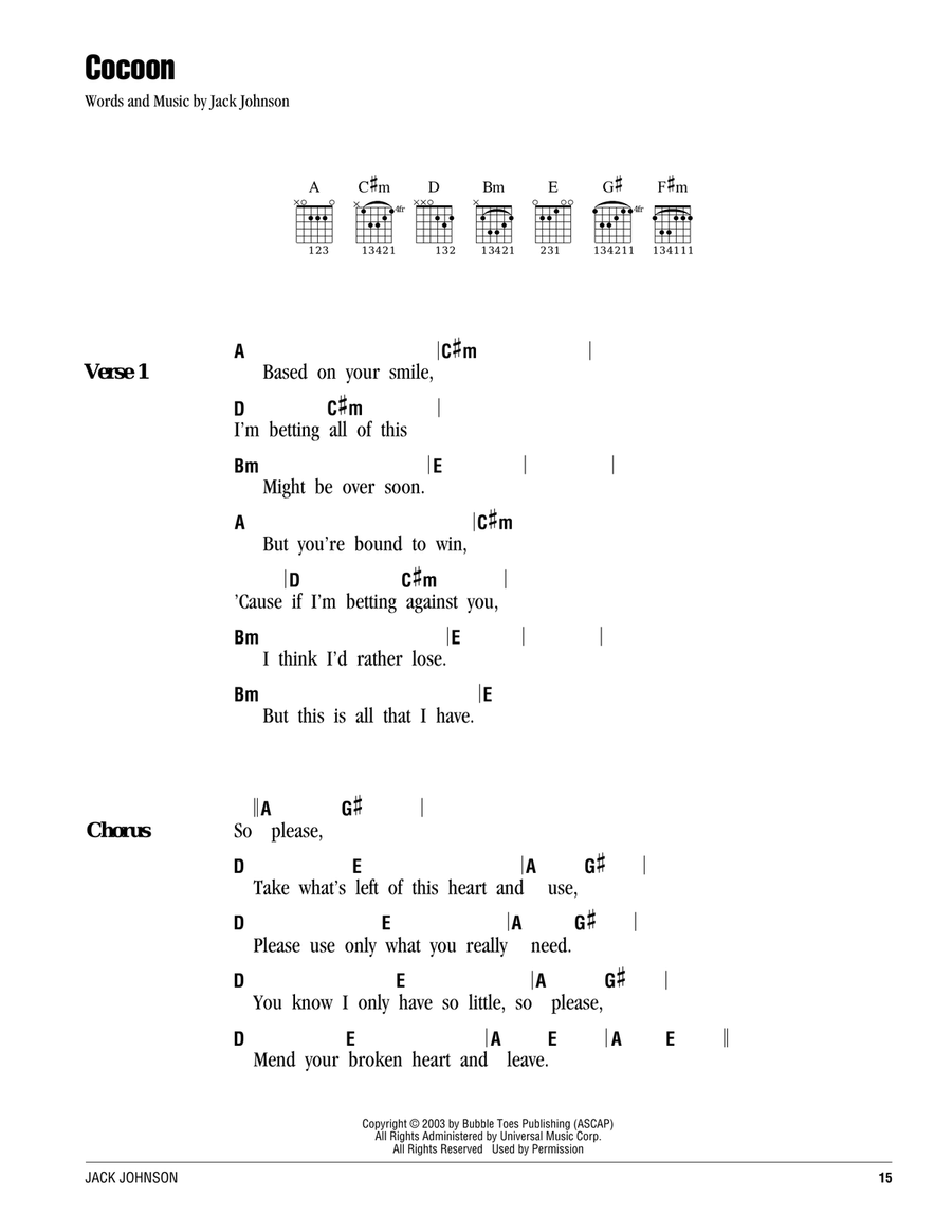 Cocoon Acoustic Guitar scores gallery preview page 1