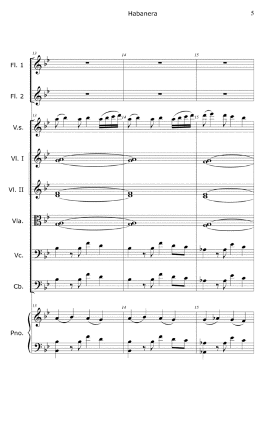 Habanera Chamber Orchestra scores gallery preview page 5